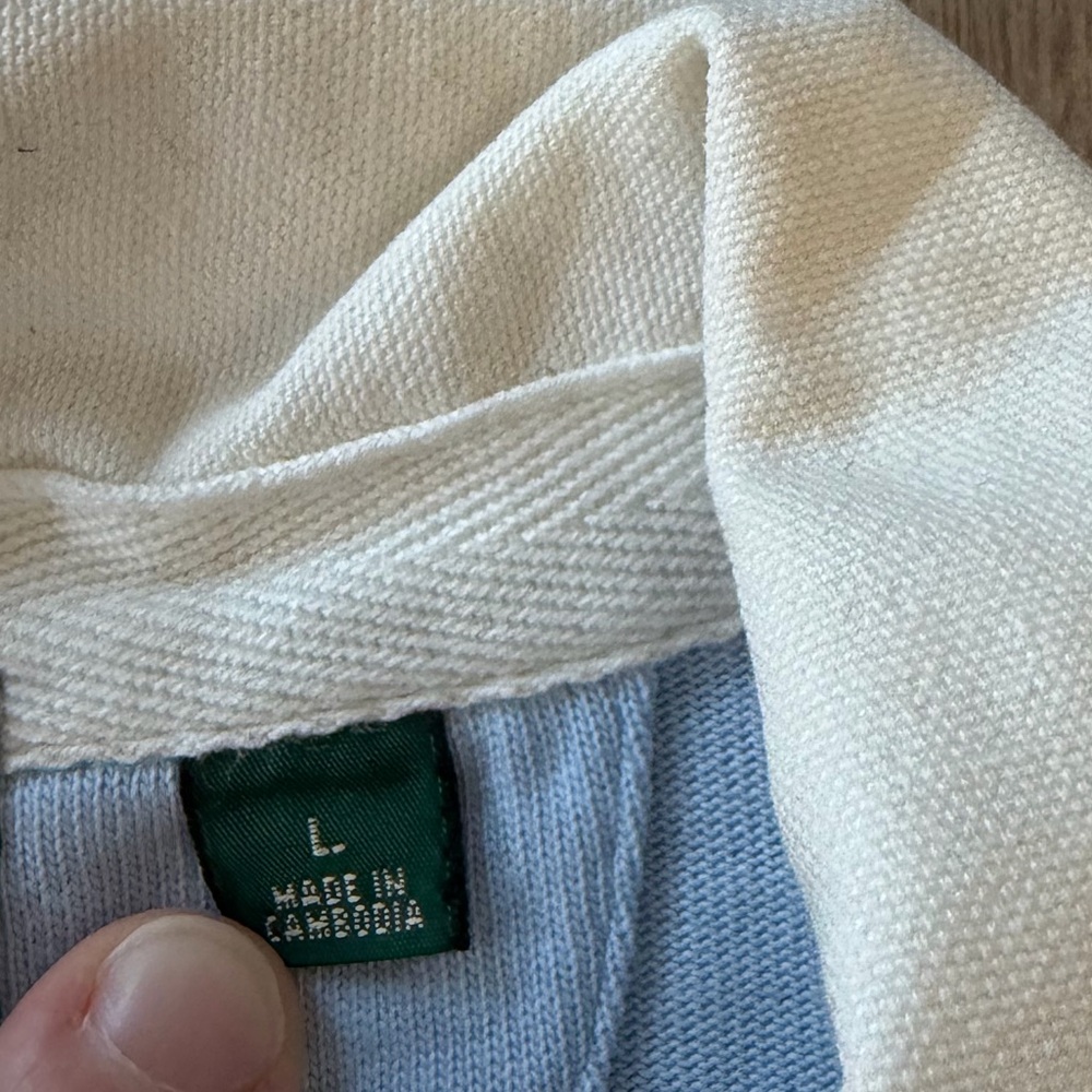 J.Crew long-sleeve rugby polo shirt vintage oarsman style - size large - Picture 3 of 9